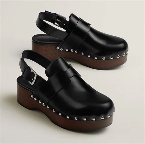 hermes clogs black|high heels hermes.